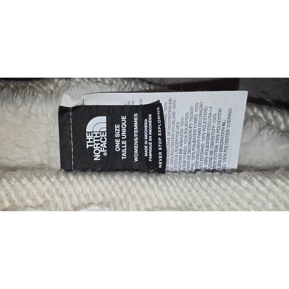 The North Face Minna Cable Knit Headband Cream‎ White Fleece Lined Womens One Sz